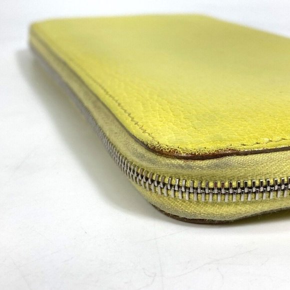 Authentic HERMES Long wallet Azap Long Zip Around Long Wallet Chevre yellow - Picture 8 of 15